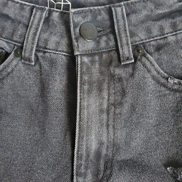 Original Use Black Distressed Cutoff Denim Shorts - Picture 3 of 16